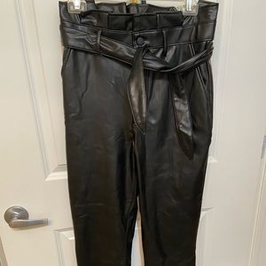 Abercrombie & Fitch Leather Front tie Pants